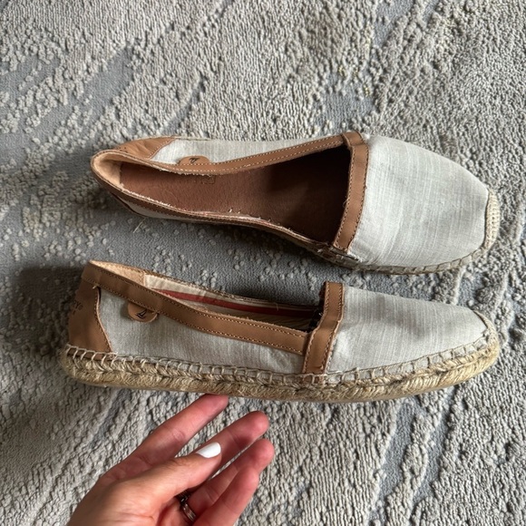 Sperry TopSider Danica Espadrille Slip On boat Shoes  Flats cream tan loafer 11 - Picture 1 of 10